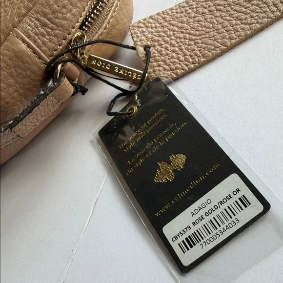 Céline Dion Collection Pebbled Leather Crossbody Bag in Blush Taupe - Picture 3 of 14